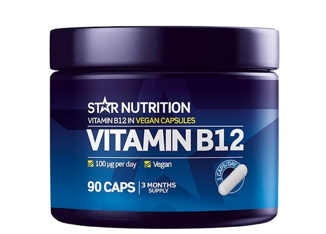 B12, 90 kapsler - Kosttilskudd